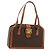 Céline Borsa a mano in tela Macadam CELINE in pelle PVC marrone oro Auth 178576A D'oro