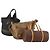 Chloé Borsa a spalla Chloe Fendi Etro in PVC nylon 3 pezzi Nero Marrone Auth 175940