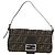 Borsa a spalla Mamma Baguette in tela Zucca FENDI nera e marrone Auth 177212SAV Nero - vista 13