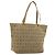 Bulgari Borsa Tote BVLGARI Logo Mania Canvas Beige Oro Auth 177518 D'oro