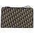 Borsa a Spalla in Tela Trotter Christian Dior Blu Navy Oro Auth 178534 D'oro - vista 3