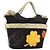 CHANEL Sac Tote Toile Noir Argent CC Auth 170532 Argenté