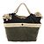 CHANEL Sac Tote Toile Noir Argent CC Auth 170532 Argenté - vue 2