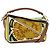 LOEWE Borsa Puzzle Piccola Hammock Borsa a Mano Pelle Marrone Oro Auth 177978SM D'oro