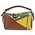 LOEWE Borsa Puzzle Piccola Hammock Borsa a Mano Pelle Marrone Oro Auth 177978SM D'oro - vista 2