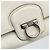 Borsa a mano Gancini in pelle bianca e argento di Salvatore Ferragamo Auth 177310A Bianco - vista 14