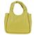 PRADA Bolso de Mano de Cuero 2 en 1 Amarillo Plata Auth 177165SAM - vista 2