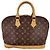 Borsa Louis Vuitton Alma in tela Monogram MM Marrone - vista 2