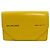 Portefeuille pliable en cuir jaune Balenciaga