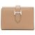 Hermès Hermes Bearn Combination Verso Bi-fold Wallet Braun Pink