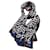 Chaîne d'ancre Hermès Naoussa Mégalo Cotton Scarf White Blue  - view 1