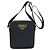 Borsa a tracolla in nylon nero con logo Prada