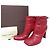 Louis Vuitton Rüschen-Leder-Short-Boots Rot