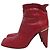 Louis Vuitton Rüschen-Leder-Short-Boots Rot - Ansicht 3