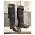 Botas Paraboot Lycia de cuero y shearling Marrón oscuro - vista 3