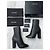 Stivaletti in pelle Saint Laurent con borchie Nero - vista 2