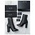 Stivaletti in pelle Saint Laurent con borchie Nero - vista 6