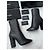Stivaletti in pelle Saint Laurent con borchie Nero - vista 7