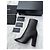 Stivaletti in pelle Saint Laurent con borchie Nero - vista 8