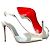 Sandali Christian Louboutin in raso bianco e PVC