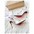 Sandali Christian Louboutin in raso bianco e PVC - vista 13