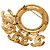 Anello Spilla Chanel Gold CC Placcato Oro con Cinque Charm D'oro - vista 2
