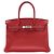 Hermès Red Clemence Birkin Retourne 30 Rosso