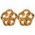 Orecchini a clip con maglie a catena placcati oro Chanel Gold D'oro - vista 2