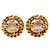 Orecchini a clip Chanel Gold CC placcati oro e perle finte Bianco