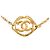 Collana con pendente rotondo Chanel Gold CC placcato oro D'oro - vista 2