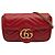 Gucci Red Mini GG Marmont Matelasse Leder Umhängetasche Rot