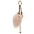 Chloé Gold Charm per borsa con simboli Chloé e coda in shearling placcato oro D'oro - vista 2