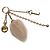 Chloé Gold Charm per borsa con simboli Chloé e coda in shearling placcato oro D'oro - vista 3