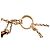 Chloé Gold Charm per borsa con simboli Chloé e coda in shearling placcato oro D'oro - vista 7