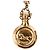Chloé Gold Charm per borsa con simboli Chloé e coda in shearling placcato oro D'oro - vista 8