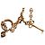 Chloé Gold Charm per borsa con simboli Chloé e coda in shearling placcato oro D'oro - vista 9