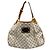 Borsa a Spalla Louis Vuitton N55215 Galliera PM Damier Azur Bianco