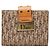 Tarjetero plegable Christian Dior Castaño Beige