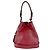Borsa a tracolla in pelle rossa Prada Rosso - vista 3