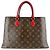 Borsa Tote Louis Vuitton Monogram Flower Marrone Rosso Monogramma - vista 3