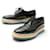 PRADA SCHWARZE PLATFORM-DERBY-SCHUHE AUS POLIERTEM LEDER 38 IT 39 FR  - Ansicht 1