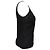 Regata Chanel com decote em V e acabamento em renda em viscose preta Preto - vista 2