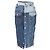 Red Valentino Midi-Rock aus hellblauem Denim mit Fransen-Patchwork