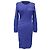 Versace Midi-Kleid aus blauem Polyester