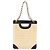 Tote Chanel Chocolate Bar Shopping Quilted Patent Large Beige - vista 2
