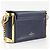 Borsa a tracolla con catena e borchie Valentino Garavani Blu navy - vista 3