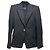 Balmain Black Wool Blend Structured Blazer