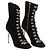 Balmain Botines de ante negro con punta abierta