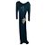 Balmain Besticktes Viscose Maxi-Kleid Khaki