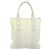 Bolso Tote Salvatore Ferragamo Nylon Blanco Plata Auténtico bs34557 - vista 2